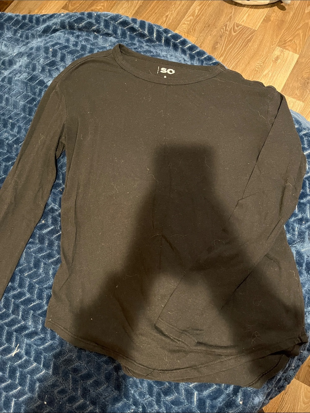 SO Black Long Sleeve Crewneck Tee